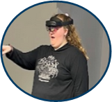 Student using HoloAnatomy headset at Kent State