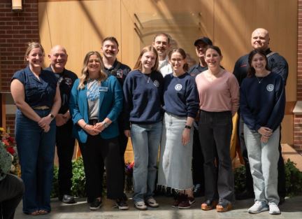 Exercise Science faculty and students with University Heights Fire Department